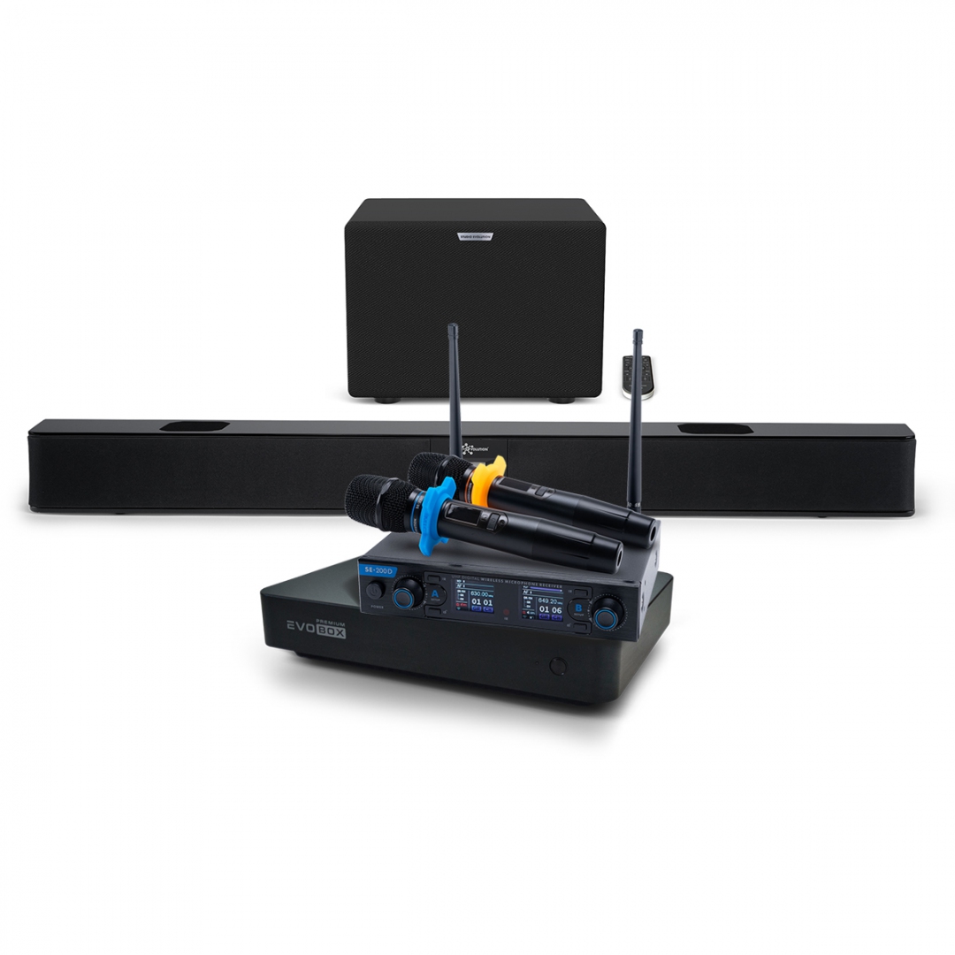 Hi-End караоке-система EVOBOX Premium + EvoSoundBar (саундбар с караоке) в Ступино