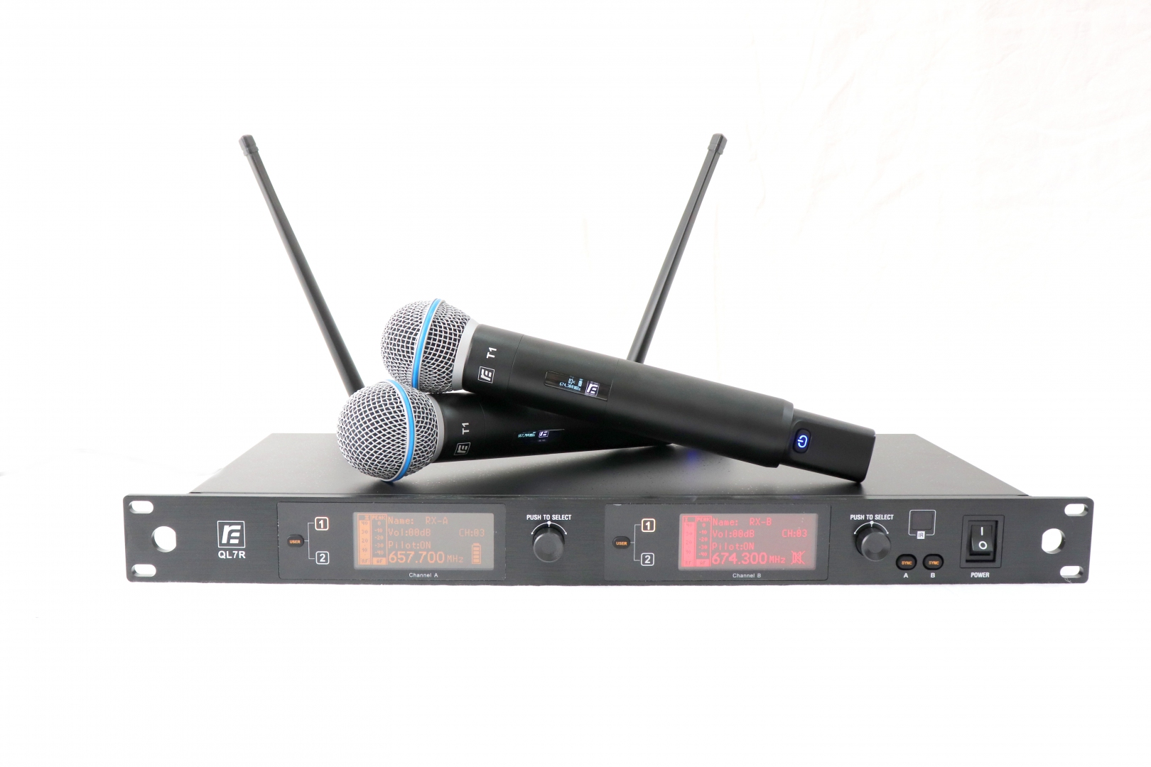 RFIntell QL7R/T1-B 720,500-754,000 МГц 2-канальная радиосистема с 2-мя ручными микрофонами в Ступино