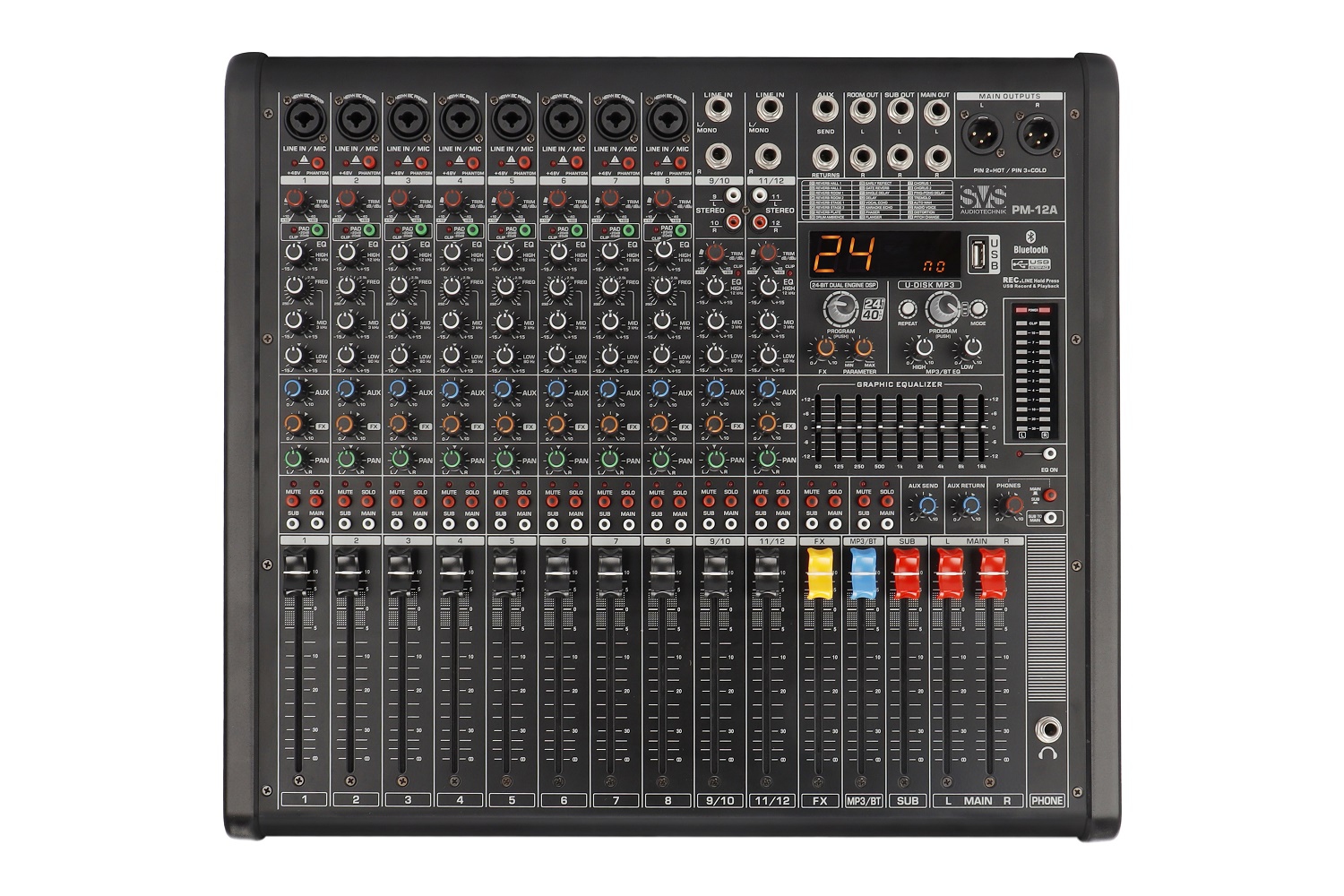 SVS Audiotechnik mixers PM-12A Активный аналоговый микшерный пульт, 12-канальный в Ступино